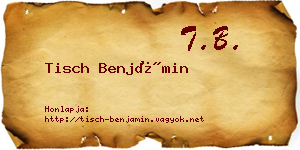 Tisch Benjámin névjegykártya