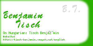 benjamin tisch business card